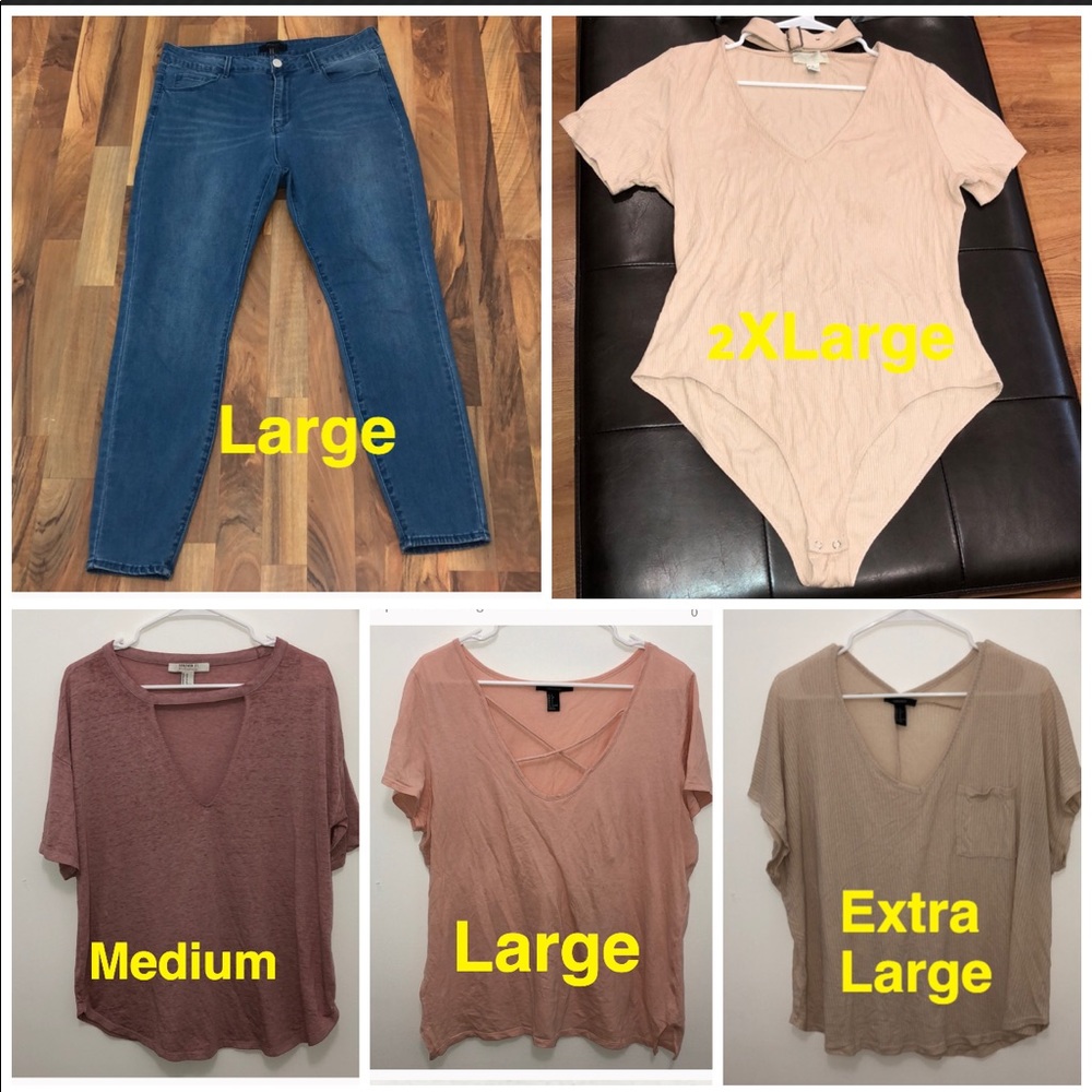 5pc F21 Top & Jean Bundle